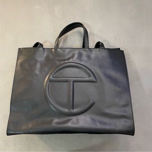 Telfar Large Black Shopping Bag
